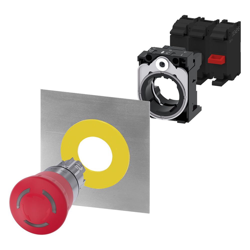 Siemens SIRIUS ACT Not-Halt-Pilzdrucktaster beleuchtbar 40mm IP67/IP69K 3SU10... SIEMENS-3SU10511HB200AA0 4011209973015 (Abb. 4)