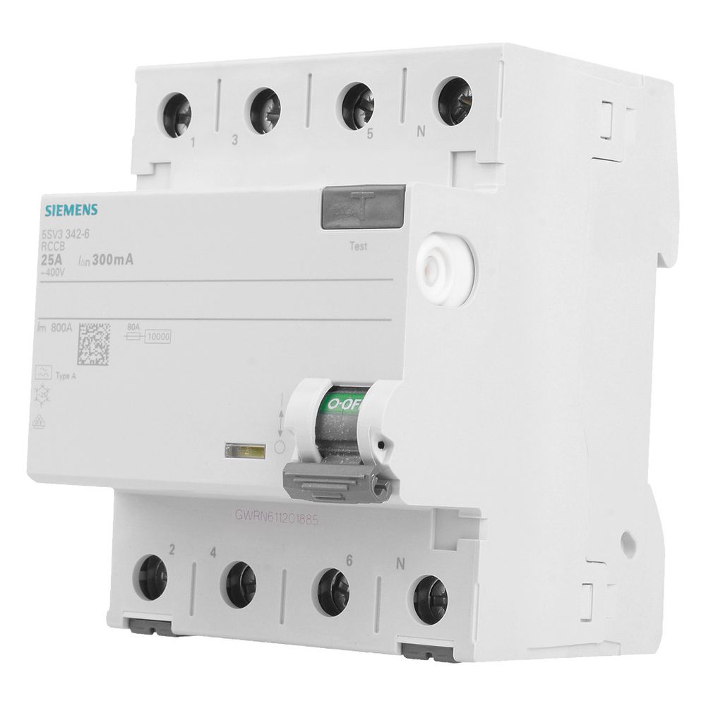 Siemens FI-Schutzschalter 5SV3 4-polig 25A 30mA Typ A 400V 4TE 5SV3342-6... SIEMENS-5SV33426 4001869427768 (Abb. 13)