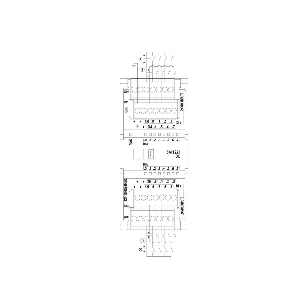 Siemens SIMATIC S7-1200 Digitaleingabemodul SM 1221 16DI 24V DC 100x45x75mm 6... SIEMENS-6ES72211BH320XB0 6940408101920 (Abb. 3)
