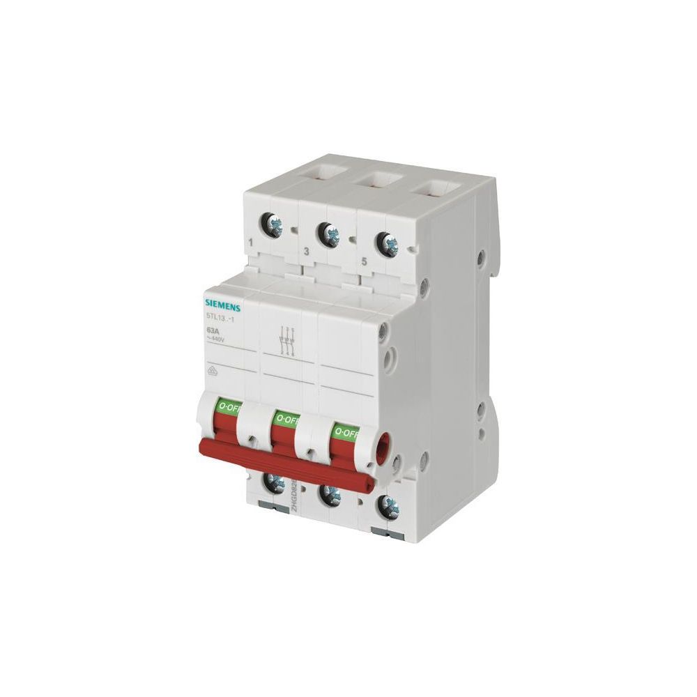 Siemens Ausschalter 5TL13631 63A 3-polig mit rotem Griff 3 TE Einbautiefe 70mm... SIEMENS-5TL13631 4001869468914 (Abb. 3)