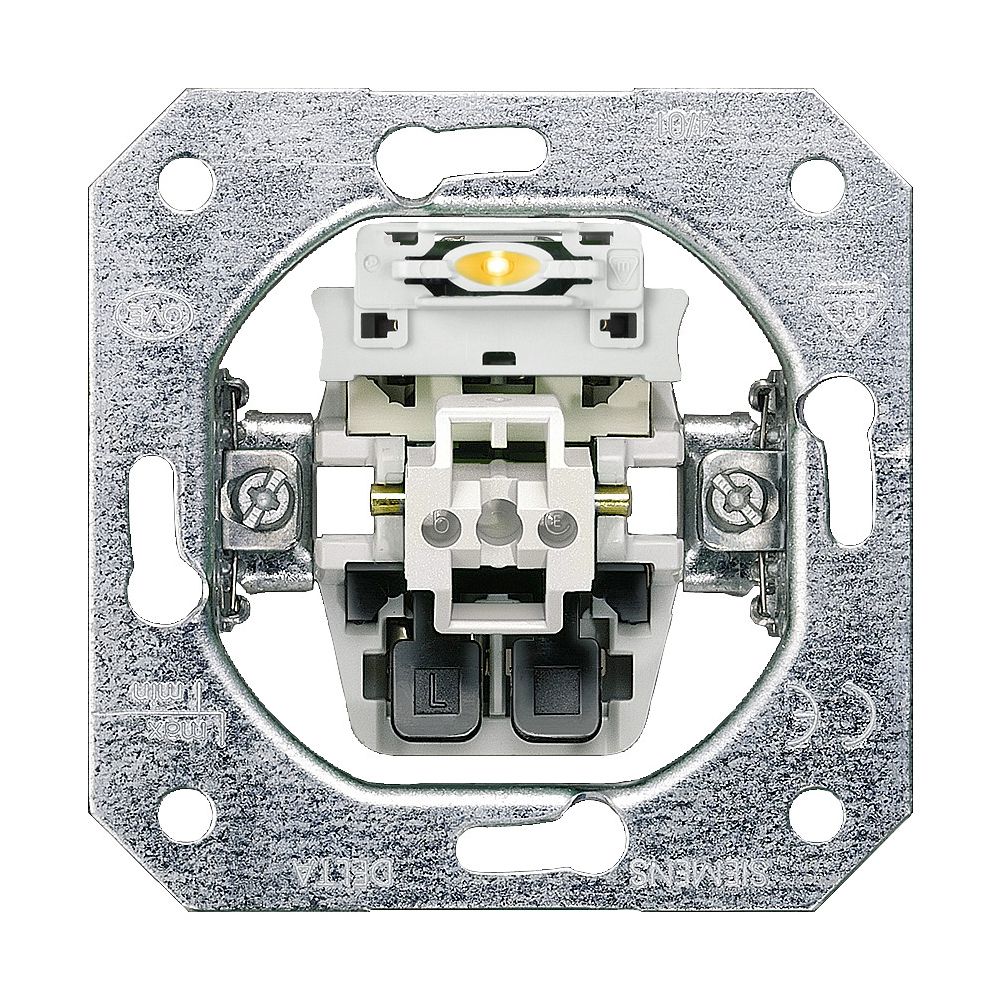 Siemens DELTA Kontrollschalter Wechselschalter 10A 250V Unterputz mit Glimmlampe 70x70... SIEMENS-5TA2108 4001869037998 (Abb. 4)