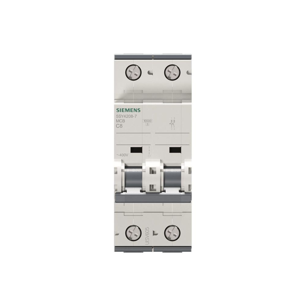 Siemens Leitungsschutzschalter 5SY42087 C 8A 2-polig 10kA 400V... SIEMENS-5SY42087 4001869181639 (Abb. 3)