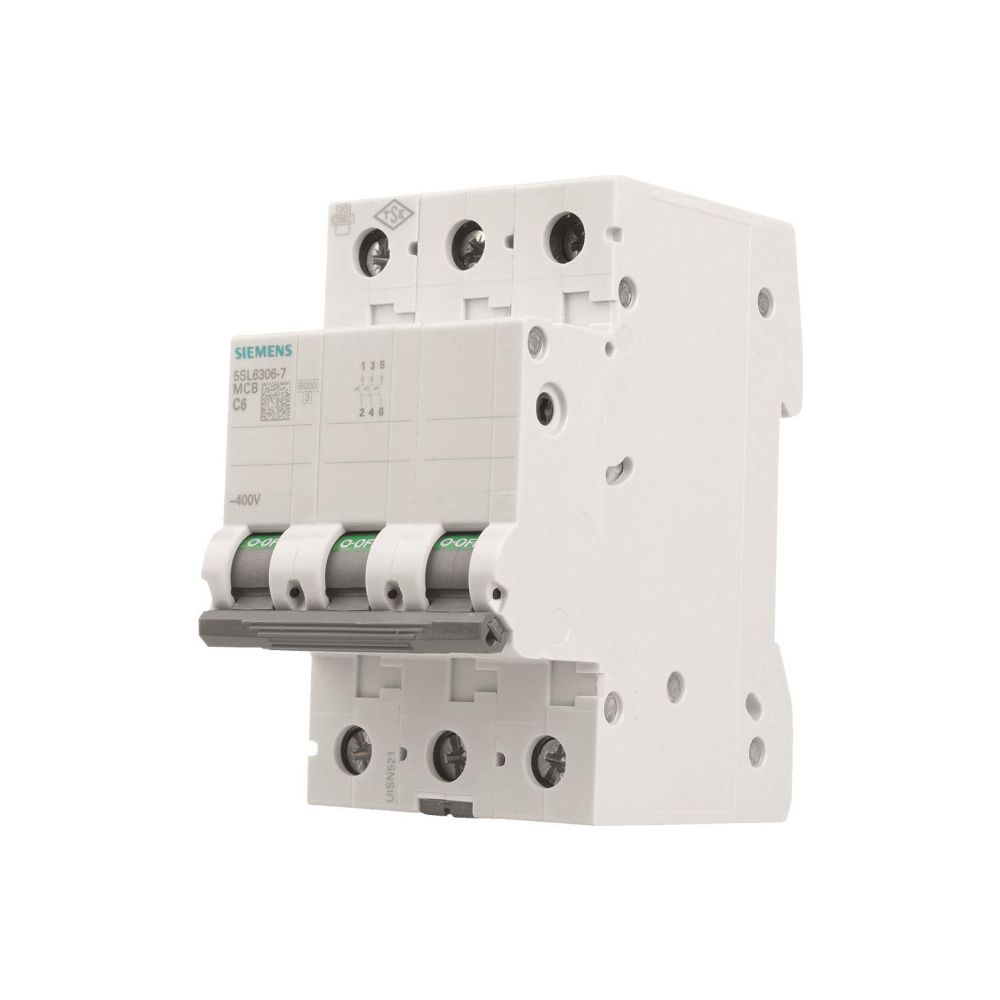 Siemens Leitungsschutzschalter 5SL63067 C 6A 3-polig 6kA 400V 3TE... SIEMENS-5SL63067 4001869388724 (Abb. 5)