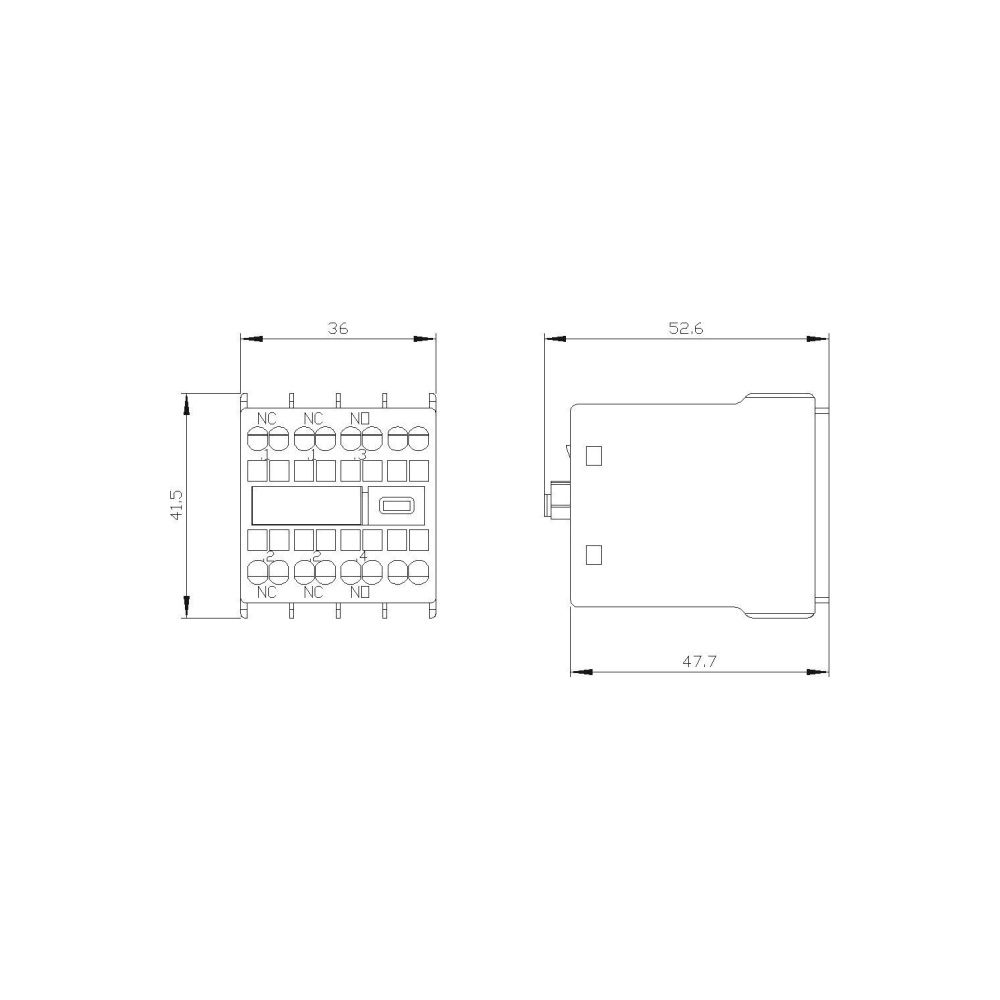 Siemens Hilfsschalterblock 1 Schließer 2 Öffner Federzuganschluss 3RH29112HA12... SIEMENS-3RH29112HA12 4011209829602 (Abb. 2)