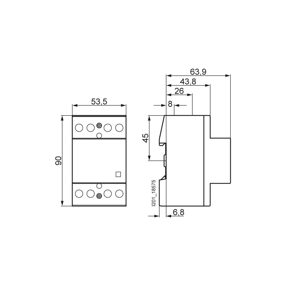 Siemens INSTA Schütz 5TT50500 4 Schließer 63A 400V Steuerspannung 230V AC/DC 3 TE... SIEMENS-5TT50500 4001869435268 (Abb. 7)