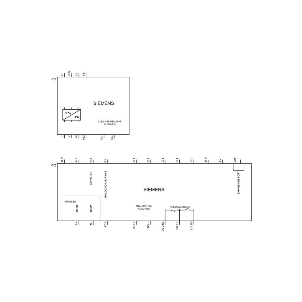 Siemens Frequenzumrichter Sinamics V20 5,5kW 3AC 380-480V 12,5A 182x184x169mm... SIEMENS-6SL32105BE255UV0 6940408102774 (Abb. 3)