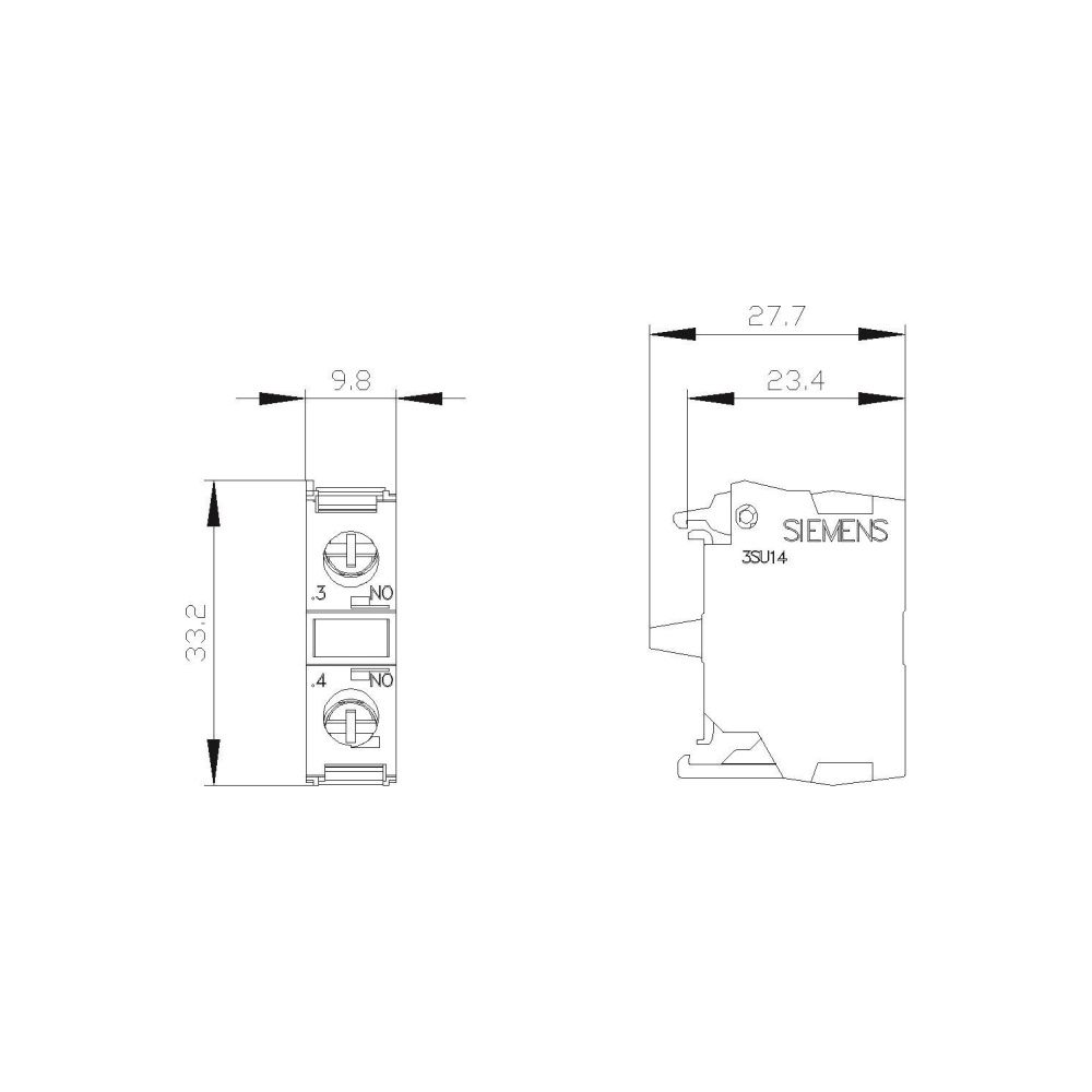 Siemens Kontaktmodul 3SU1400-1AA10-1BA0 1S Frontbefestigung Schraubanschluss ... SIEMENS-3SU14001AA101BA0 4011209937215 (Abb. 3)