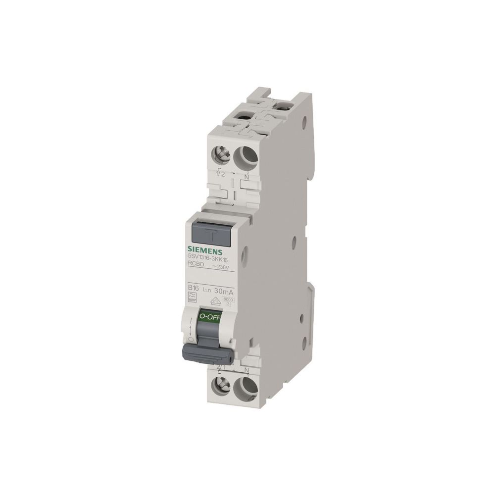 Siemens FI/LS-Schalter 5SV1316-3KK16 1P+N 1TE 6kA Typ F 30mA B16... SIEMENS-5SV13163KK16 4001869558158 (Abb. 2)