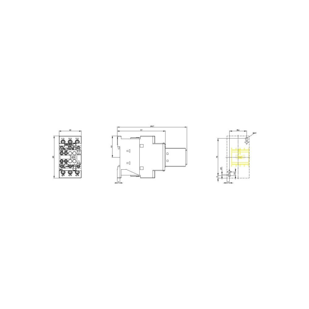 Siemens Schütz 3RT20271AP04 15kW 230V AC 2S+2Ö Schraubanschluss 45x85x141mm... SIEMENS-3RT20271AP04 4011209837676 (Abb. 2)