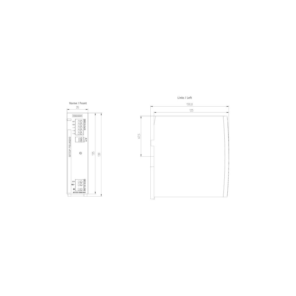 Siemens SITOP PSU6200 Netzgerät 24V 5A 120W 135x35x125mm IP20 6EP3333-7SB00-0... SIEMENS-6EP33337SB000AX0 4025515155164 (Abb. 4)