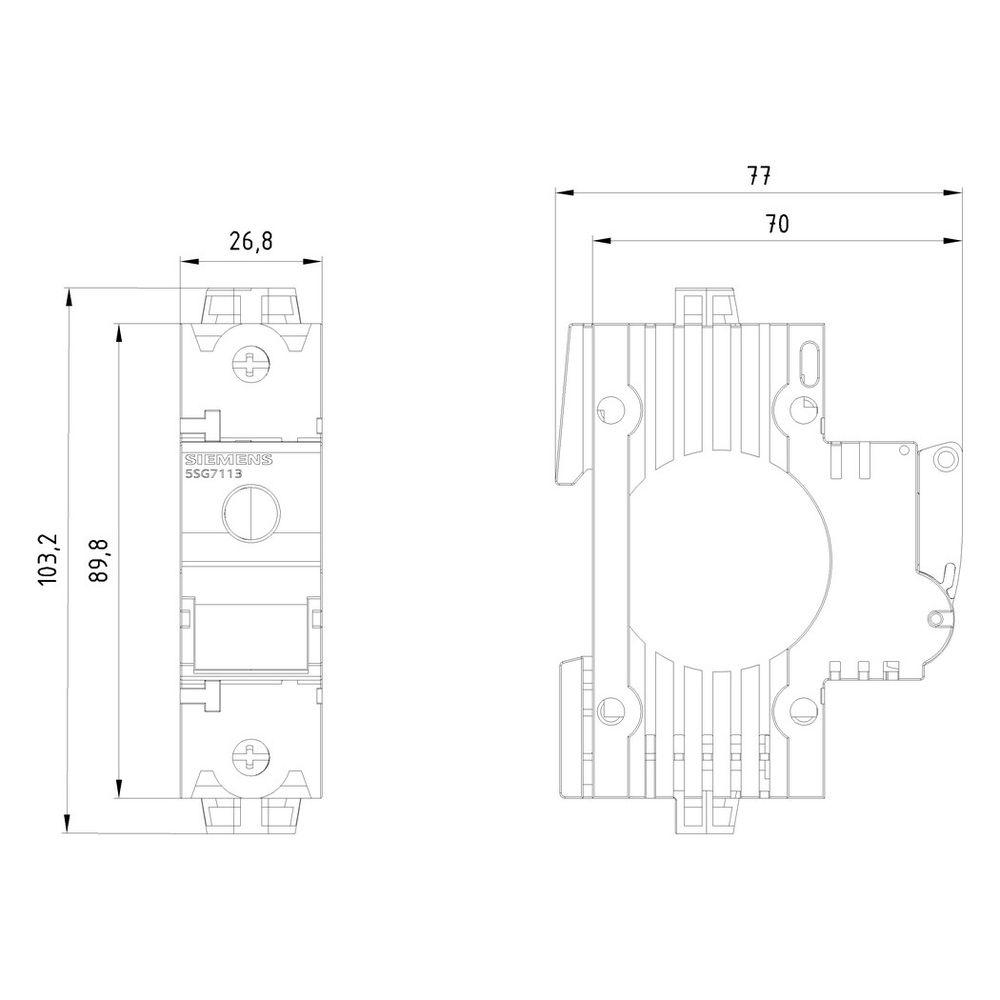 Siemens MINIZED Lasttrennschalter D02 63A 230V 1-polig 1,5 TE für NEOZED Sicherungsein... SIEMENS-5SG7113 4001869319230 (Abb. 4)