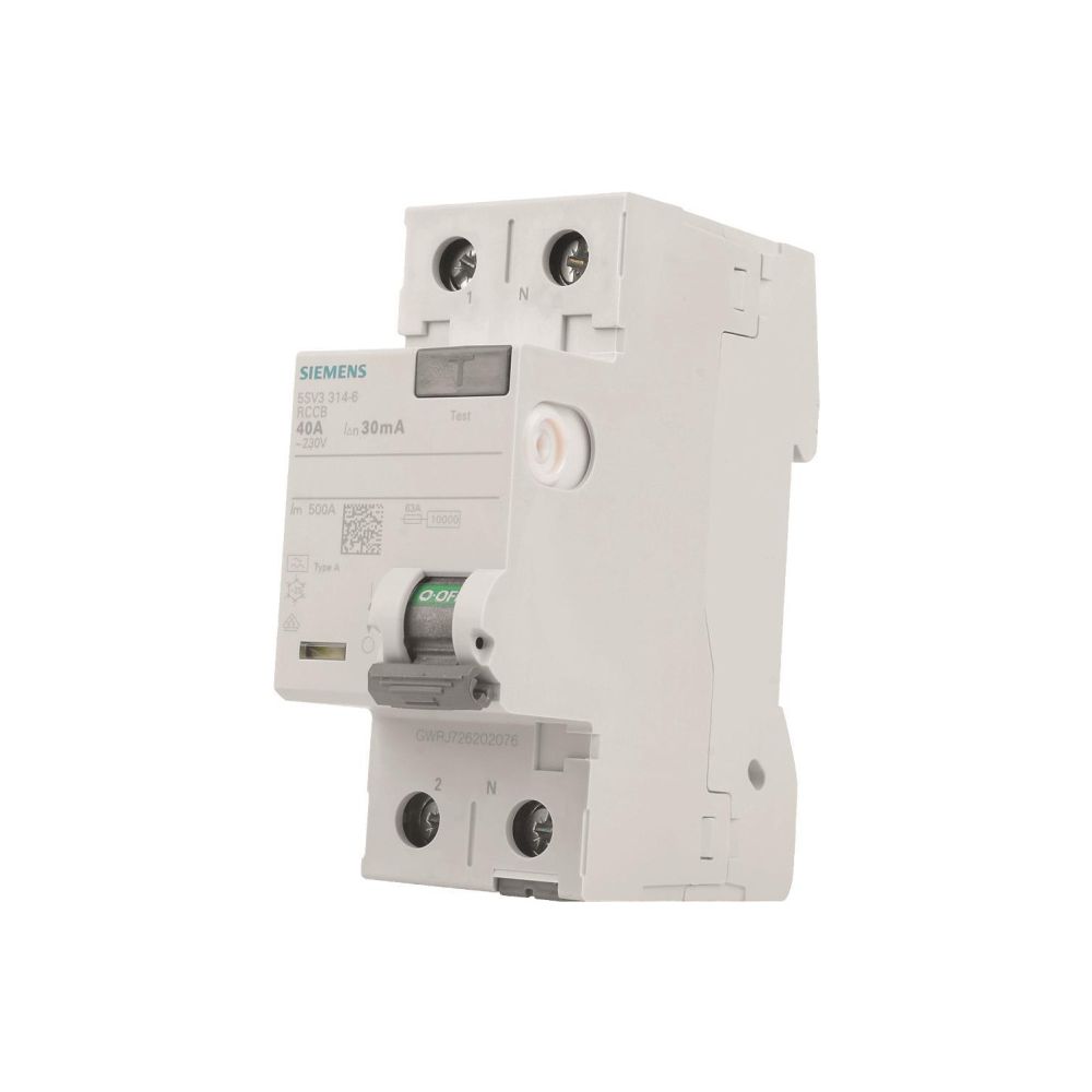Siemens FI-Schutzschalter 5SV3314-6 Typ A 40A 30mA 2-polig 2TE 230V... SIEMENS-5SV33146 4001869429649 (Abb. 5)
