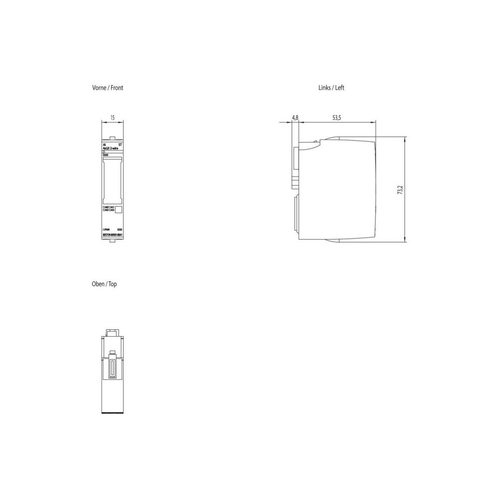 Siemens SIMATIC ET 200SP Analoges Eingangsmodul 4 Eingänge 16 Bit 15x73x58mm ... SIEMENS-6ES71346HD010BA1 4047623409236 (Abb. 3)