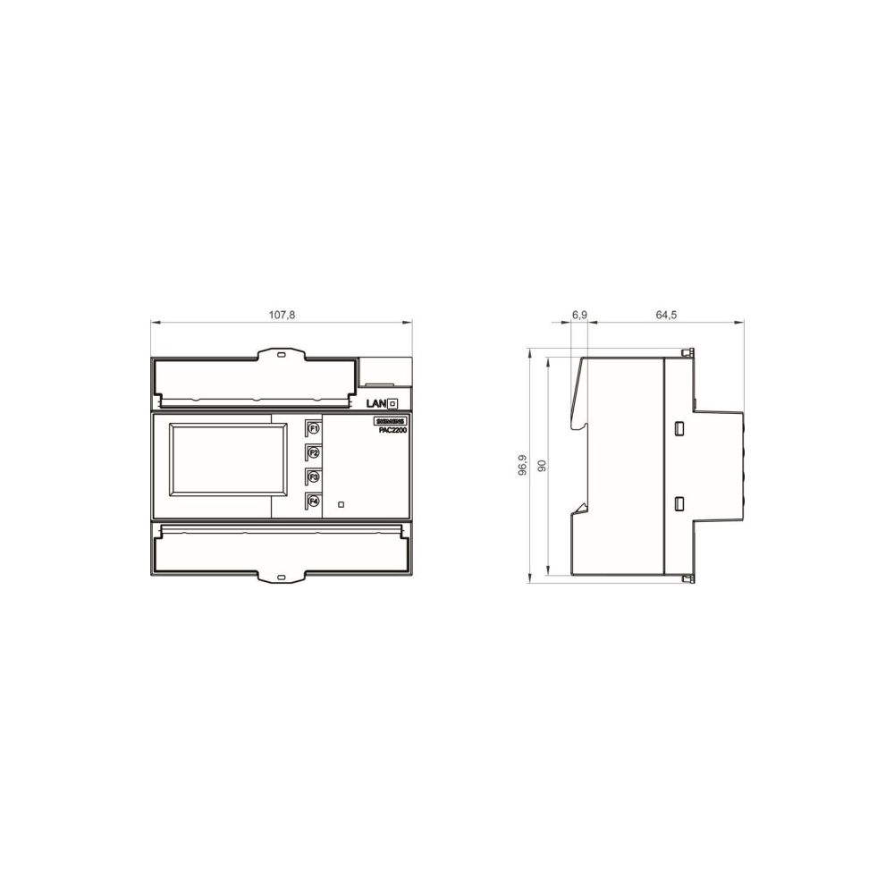 Siemens SENTRON Messgerät 7KM PAC2200 elektronisch 6TE Modbus Zweitarif 100... SIEMENS-7KM2200-2EA30-1EA1 4001869538532 (Abb. 2)