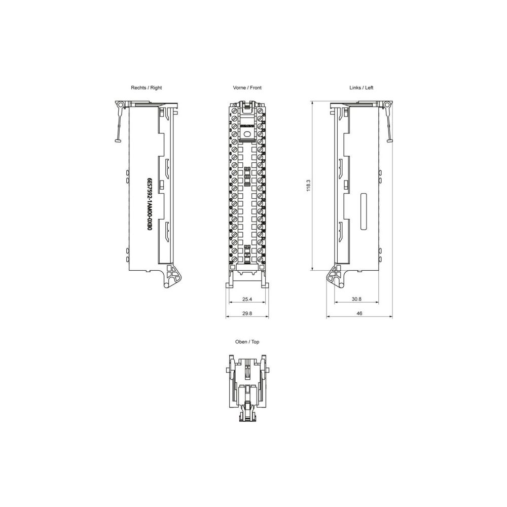 Siemens SIMATIC S7-1500 Frontstecker 40-polig mit Schraubklemmentechnik 6ES75... SIEMENS-6ES75921AM000XB0 4025515078159 (Abb. 2)