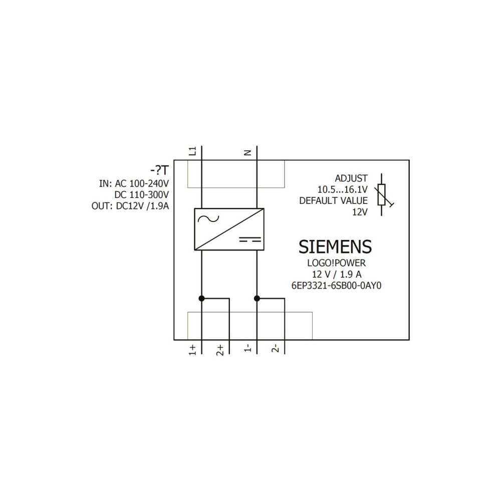 Siemens 6EP33216SB000AY0 LOGO!POWER 12V 1,9A Geregelte Stromversorgung... SIEMENS-6EP33216SB000AY0 4025515154808 (Abb. 6)
