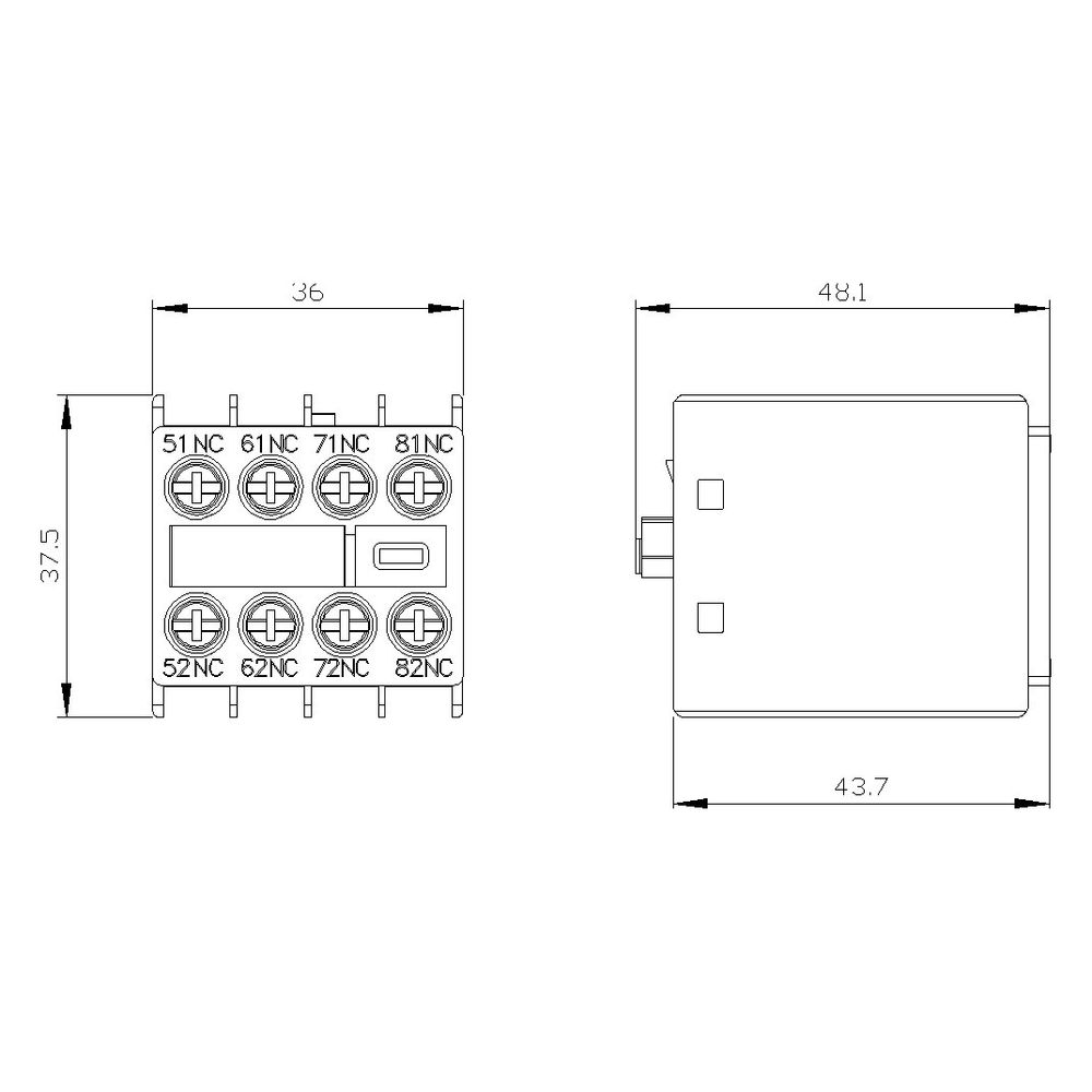 Siemens Hilfsschalterblock 3RH2911-1GA04 4Ö Schraubanschluss Baugröße S00 DIN EN ... SIEMENS-3RH29111GA04 4011209829268 (Abb. 7)
