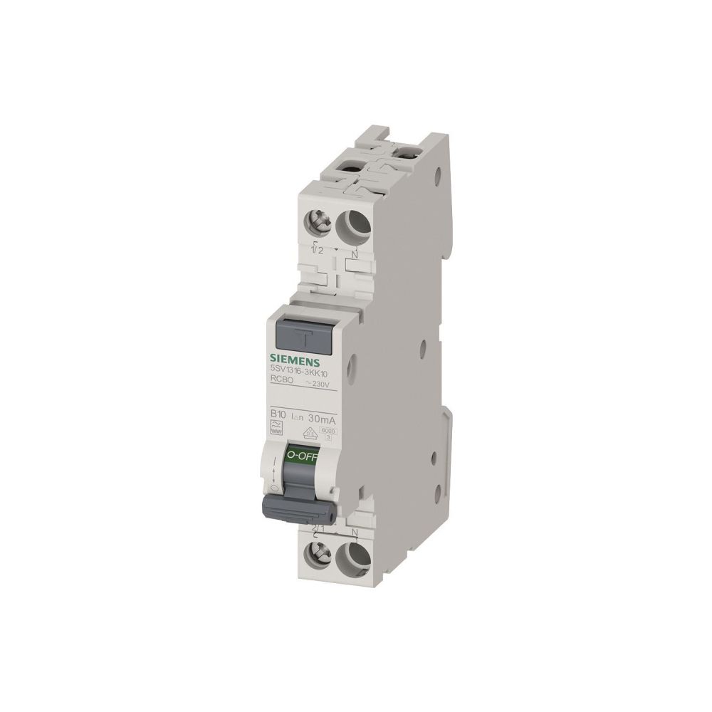 Siemens FI/LS-Schalter 5SV1316-3KK10 1P+N 10A 30mA Typ F 6kA 1TE... SIEMENS-5SV1316-3KK10 4001869558134 (Abb. 2)