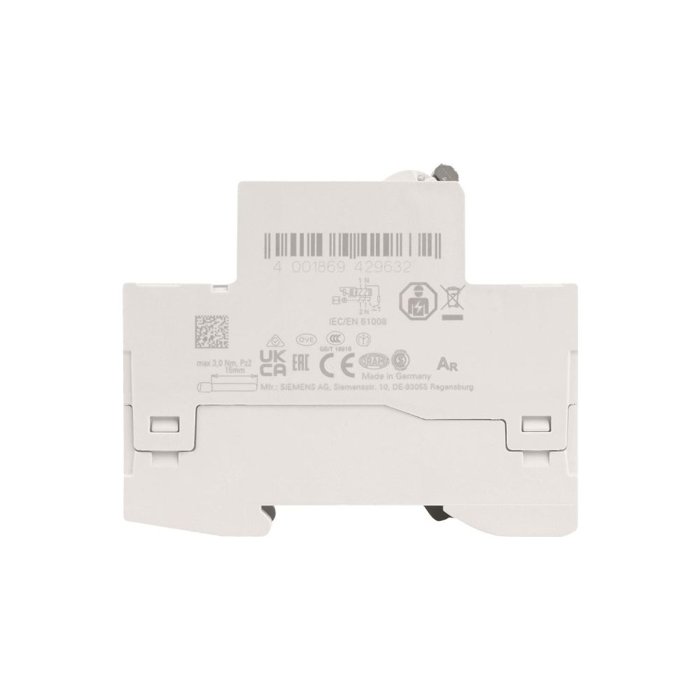 Siemens FI-Schutzschalter 5SV3 25A 30mA Typ A 2-polig 230V 2TE 5SV3312-6... SIEMENS-5SV33126 4001869429632 (Abb. 4)