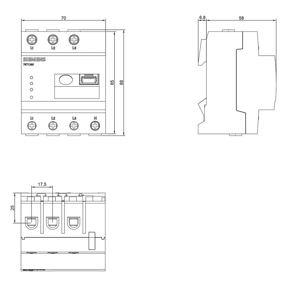Siemens Datenmanager 7KT1260 zur Kommunikation 70x85x32,7mm... SIEMENS-7KT1260 4001869528632 (Abb. 2)
