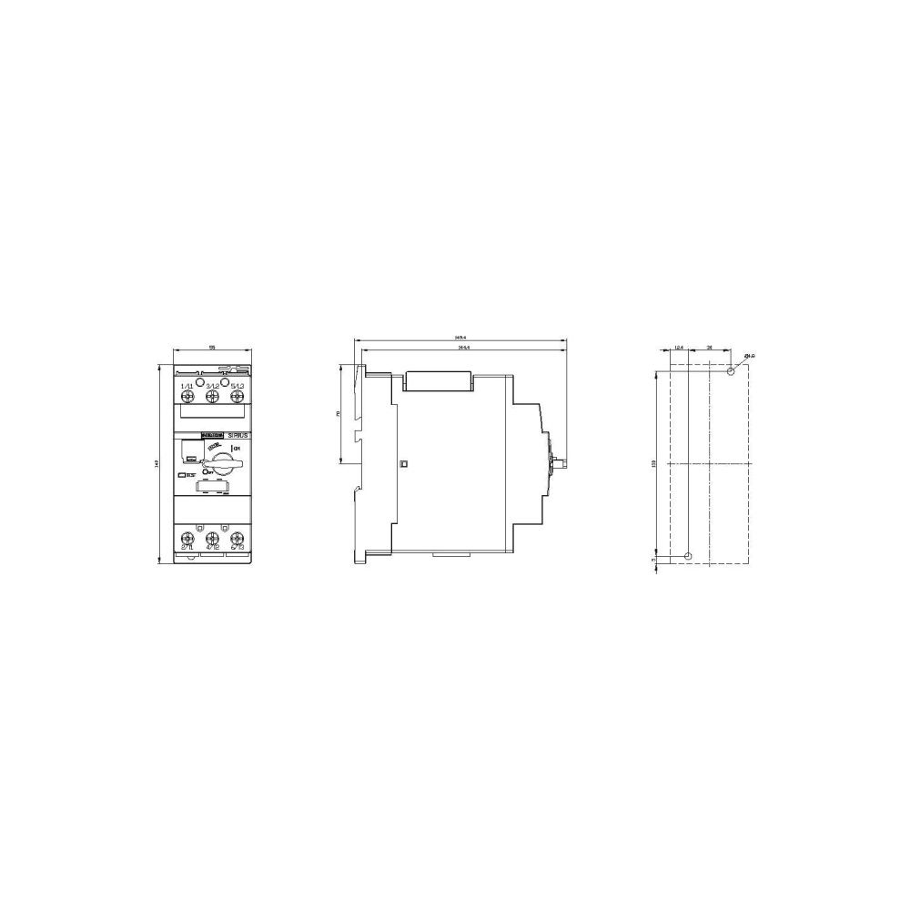 Siemens Leistungsschalter 3RV20314VA10 Motorschutz 35-45A 690V IP20 140x55x149mm... SIEMENS-3RV20314VA10 4011209945692 (Abb. 3)
