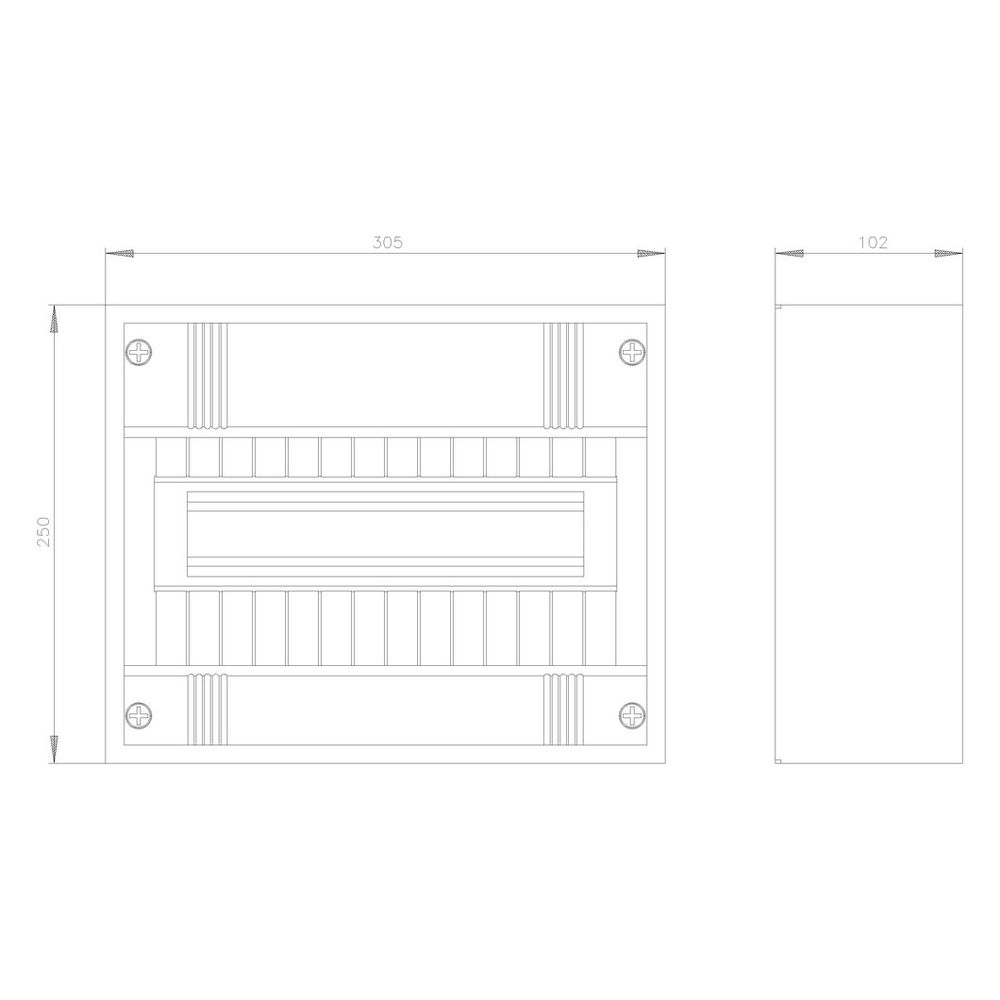 Siemens Kleinverteiler SIMBOX XL 1-reihig 12 Module IP30 Kunststoff Weiß 305x250x9... SIEMENS-8GB5012-0KM 4001869461717 (Abb. 6)
