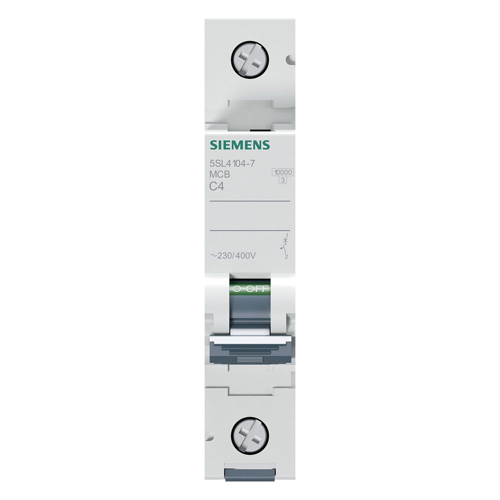 Siemens Leitungsschutzschalter 5SL4 1-polig C 4A 10kA 1TE 5SL41047... SIEMENS-5SL41047 4001869440125 (Abb. 8)