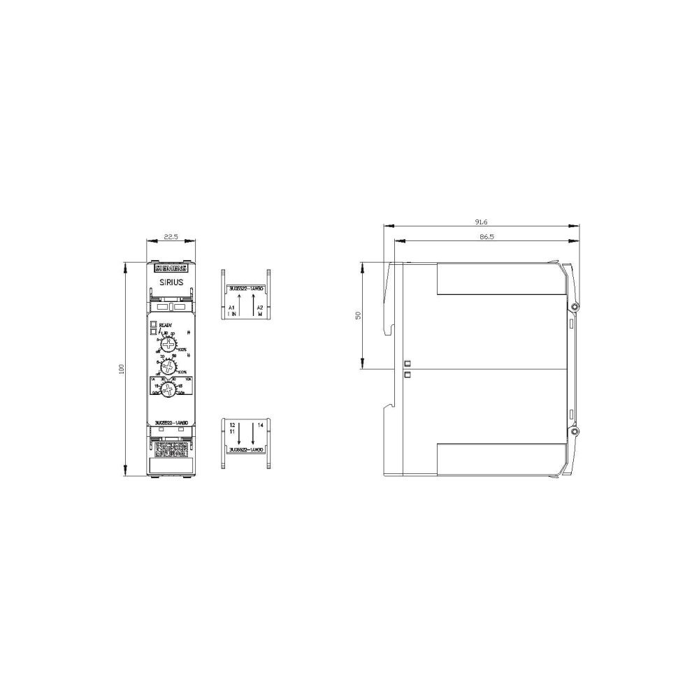Siemens Stromüberwachungsrelais 3UG5522-1AW30 0,05-10A AC/DC mit Schraubanschluss... SIEMENS-3UG55221AW30 4047621114101 (Abb. 3)