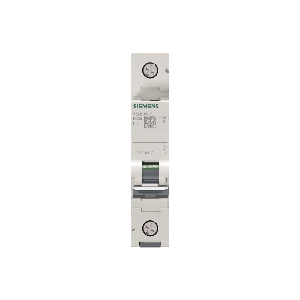 Siemens Sicherungsautomat 5SL6106-7 C 6A 1-polig 6kA 230/400V IP20... SIEMENS-5SL61067 4001869388168 (Abb. 2)