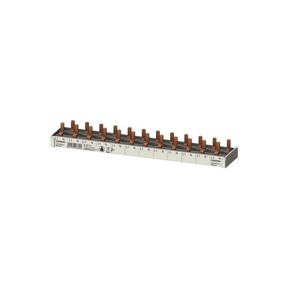 Siemens Stiftsammelschiene 10mm2 1p/N für 12x AFDD-LS 12TE 218mm 5ST3674-0... SIEMENS-5ST36740 4001869566603 (Abb. 2)