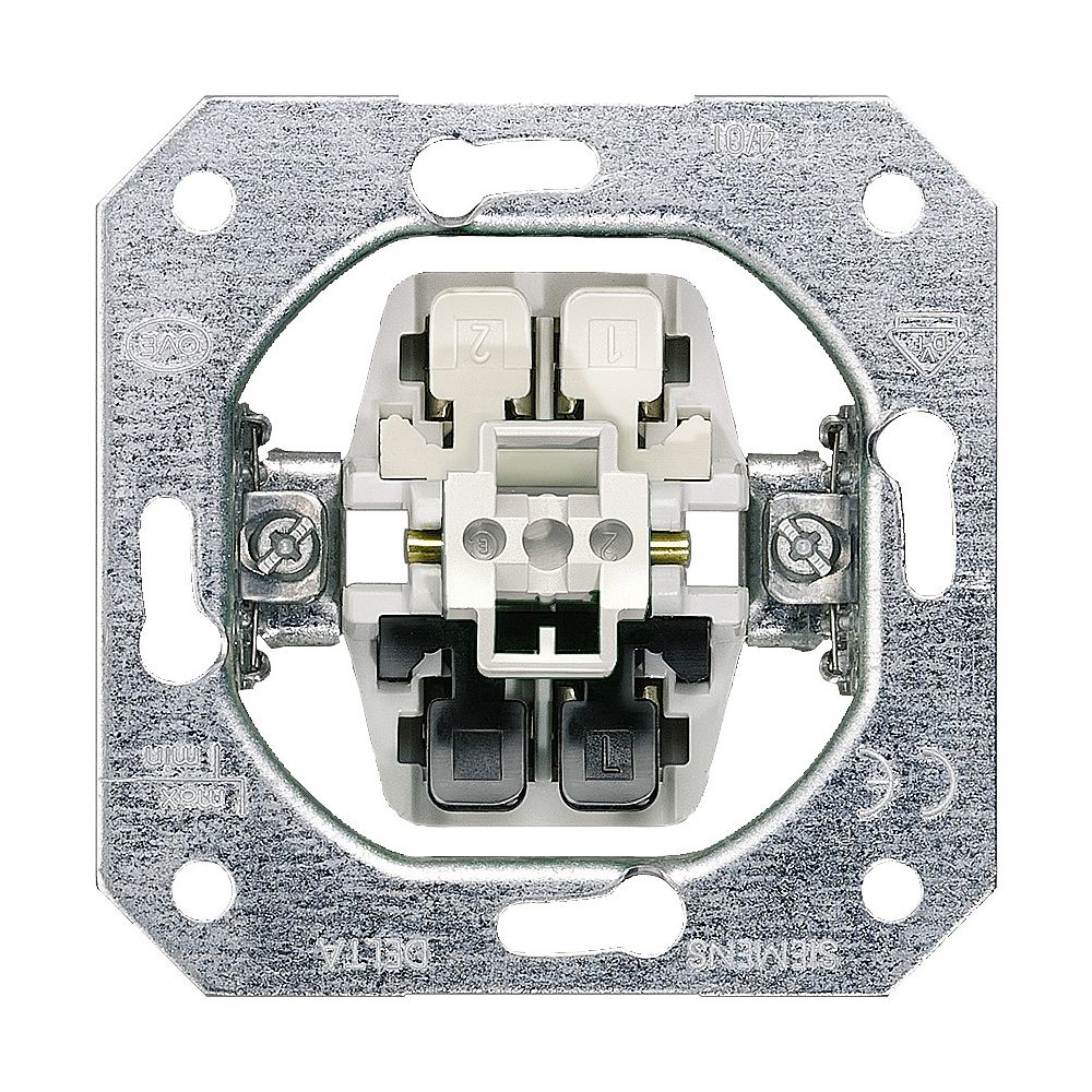 Siemens DELTA Wechselschalter Basiselement 10A 250V beleuchtet Steckklemme Unterputz 7... SIEMENS-5TA2156 4001869038162 (Abb. 5)