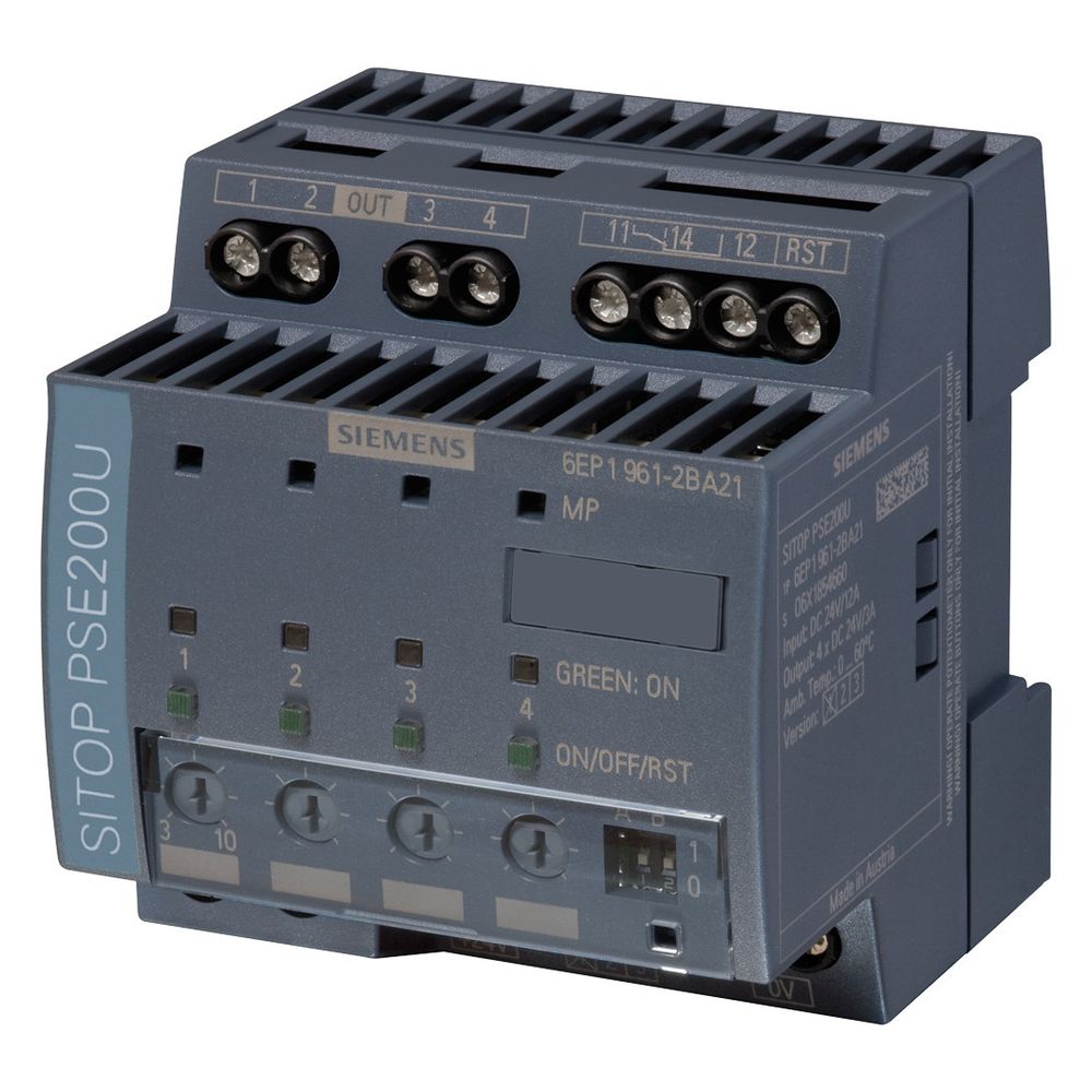Siemens SITOP PSE200U Selektivitätsmodul 4-kanalig 24VDC 10A Schraubanschluss 80x... SIEMENS-6EP19612BA21 4025515152668 (Abb. 5)