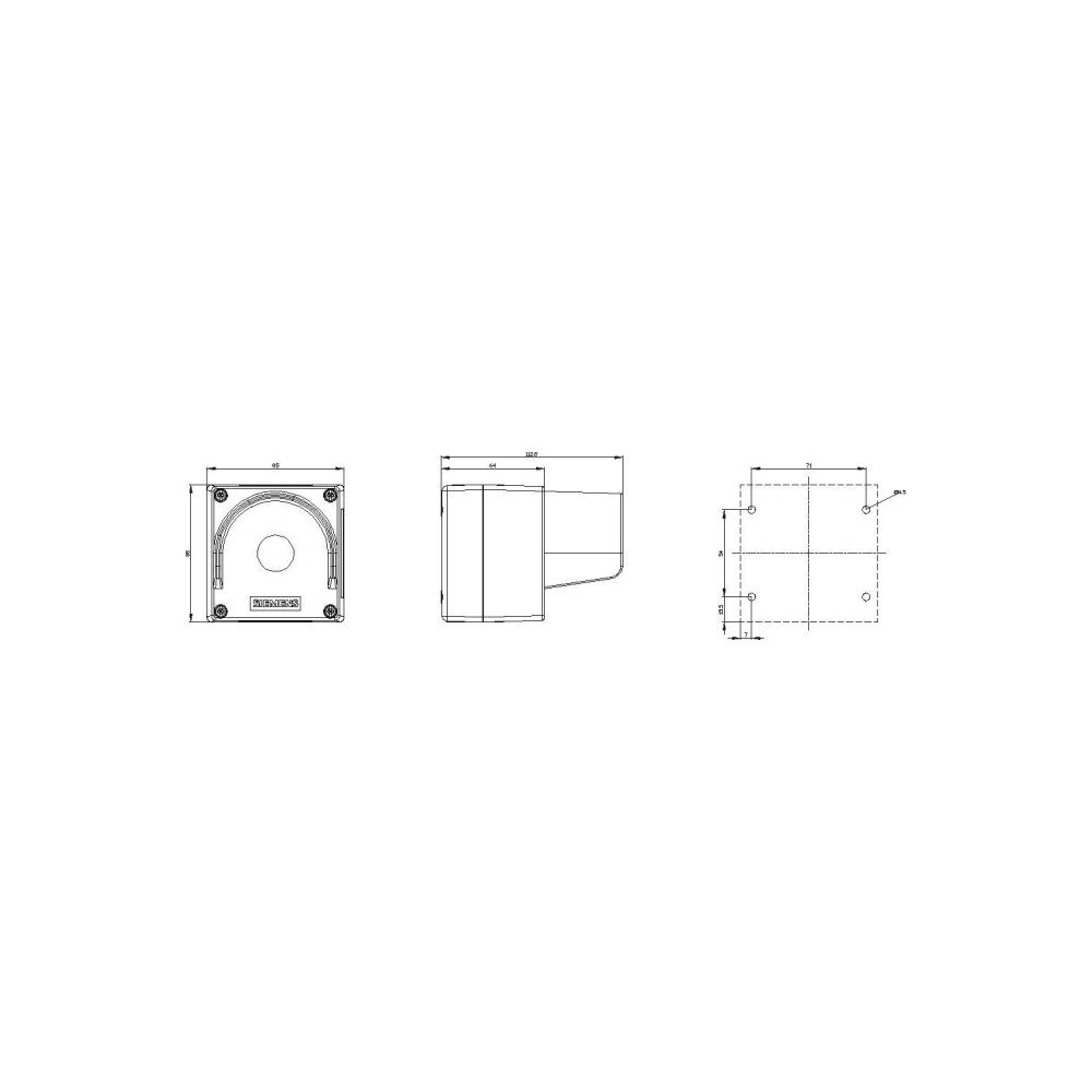 Siemens SIRIUS ACT Aufbaugehäuse 1 Befehlsstelle 22,3mm Kunststoff Gelb 85x85... SIEMENS-3SU18010AA000AC2 4011209968288 (Abb. 3)