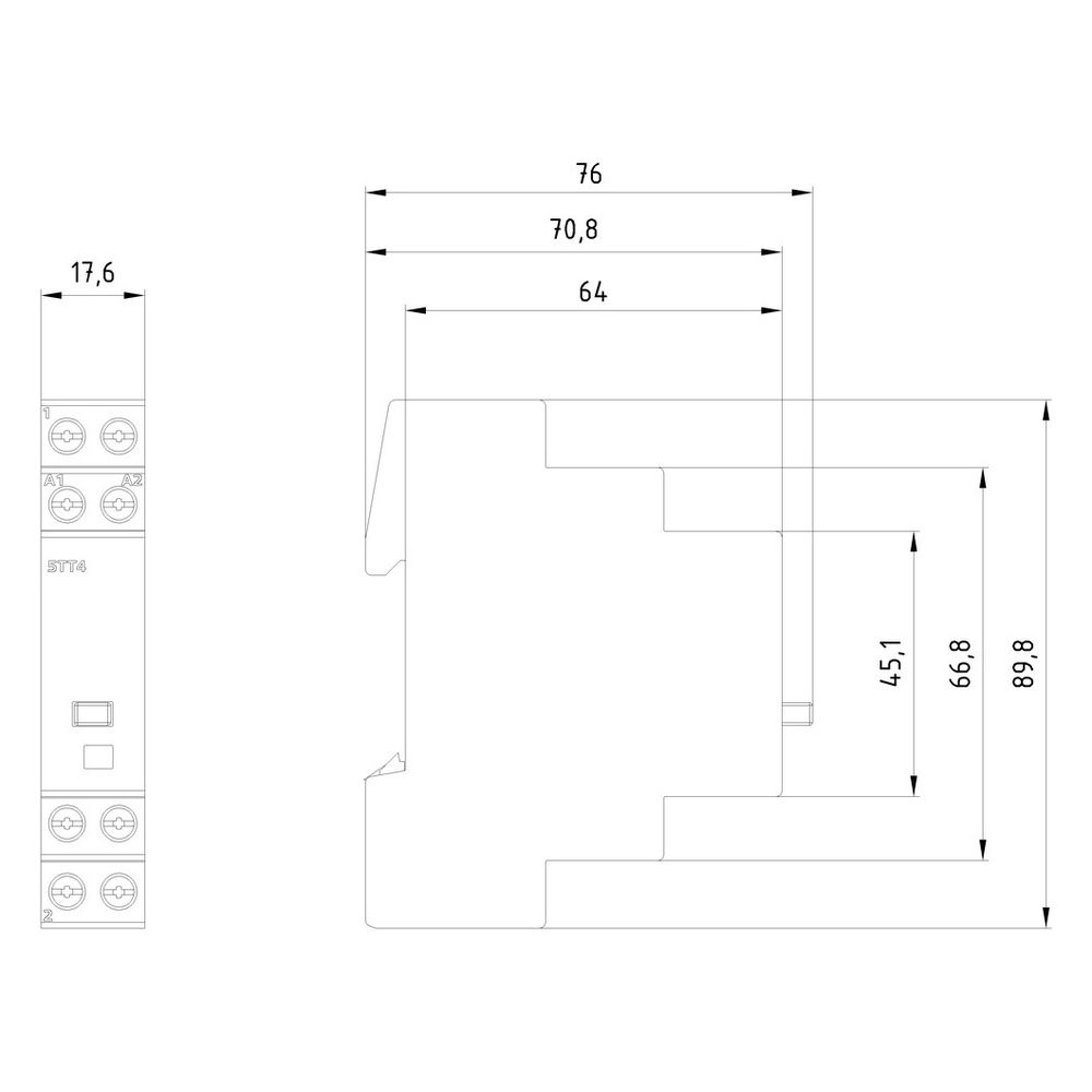 Siemens Fernschalter 1S 12V AC 16A 1TE DIN-Schiene 5TT4101-3... SIEMENS-5TT4101-3 4001869312378 (Abb. 3)