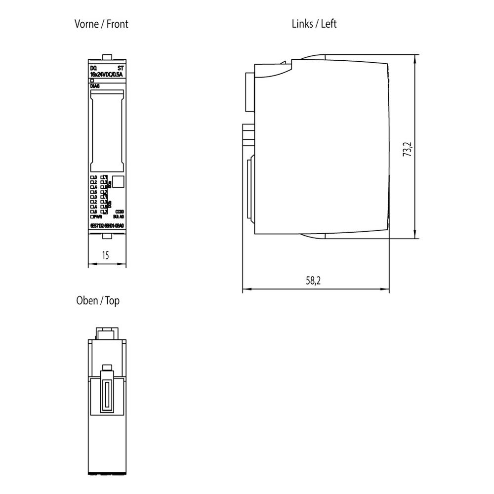 Siemens SIMATIC ET 200SP Digitales Ausgangsmodul DQ 16x 24V DC 0,5A Standard ... SIEMENS-6ES71326BH010BA0 4047623408574 (Abb. 7)