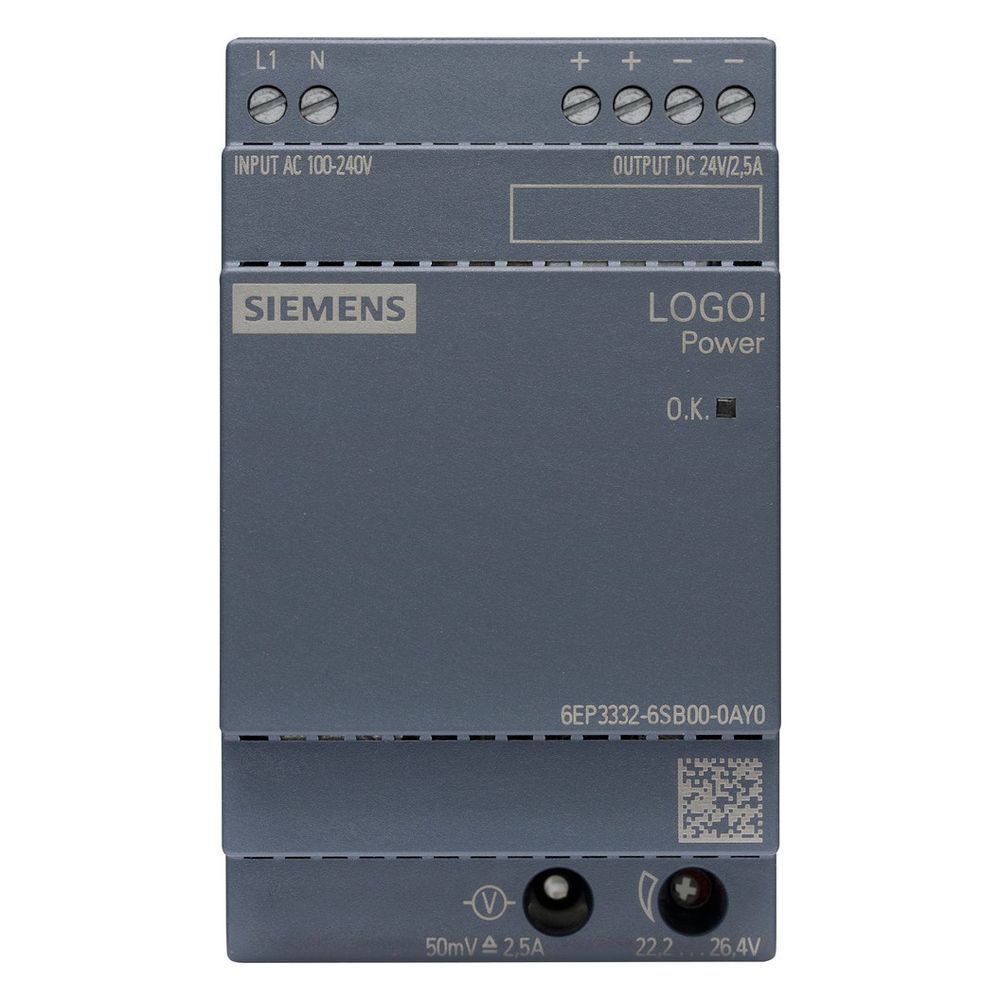 Siemens LOGO!Power Stromversorgung 24V 2,5A 60W IP20 90x54x53mm 6EP33326SB000... SIEMENS-6EP33326SB000AY0 4025515154853 (Abb. 8)