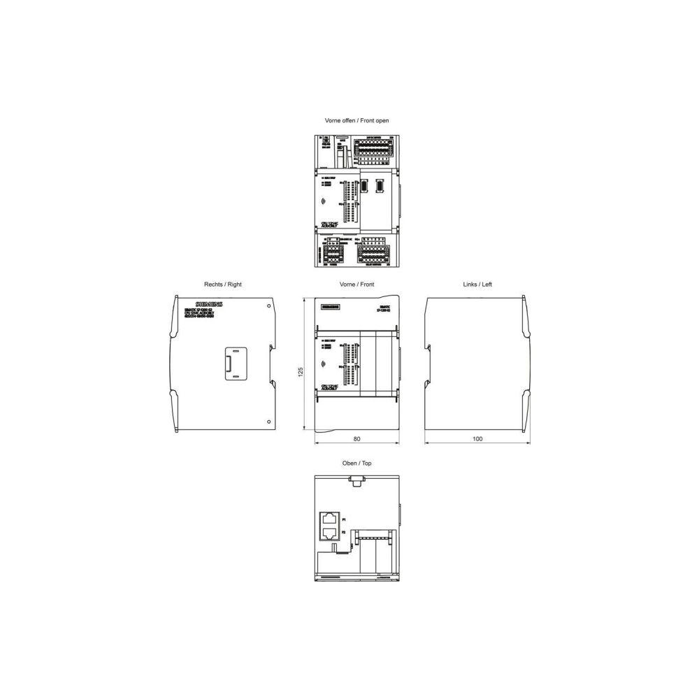 Siemens SIMATIC S7-1200 CPU 1214C Kompakt-Steuerung 14DI 10 Relais 85-264V AC... SIEMENS-6ES72141BH500XB0 4047623412373 (Abb. 3)
