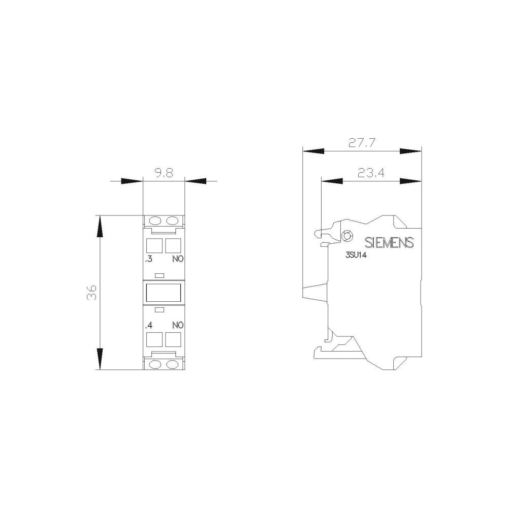 Siemens Kontaktmodul 3SU1400-1AA10-3BA0 1 Schließer Federzuganschluss Frontbe... SIEMENS-3SU14001AA103BA0 4011209950894 (Abb. 4)