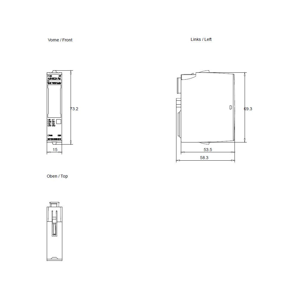 Siemens SIMATIC DP Elektronikmodul F-DQ 4x24VDC/2A für ET 200SP IP20 73x15x58... SIEMENS-6ES71366DB000CA0 4025515082750 (Abb. 5)