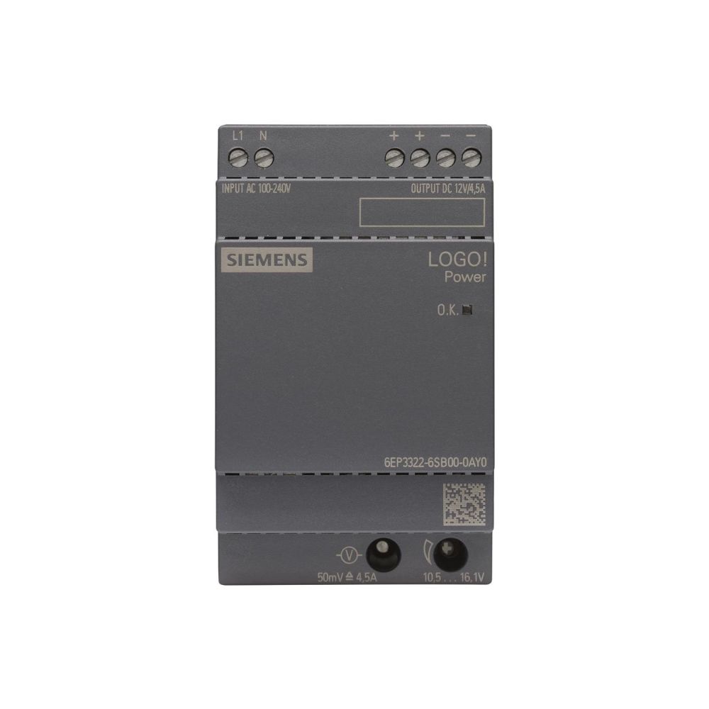 Siemens LOGO!Power Stromversorgung 12V 4,5A 54W IP20 Tragschienenmontage 6EP3... SIEMENS-6EP33226SB000AY0 4025515154815 (Abb. 3)