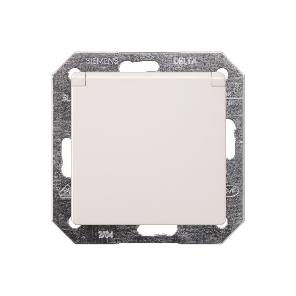 Siemens DELTA i-system Schutzkontaktsteckdose mit Klappdeckel 16A 250V Titanweiß 70x70... SIEMENS-5UB1917 4001869270098 (Abb. 2)