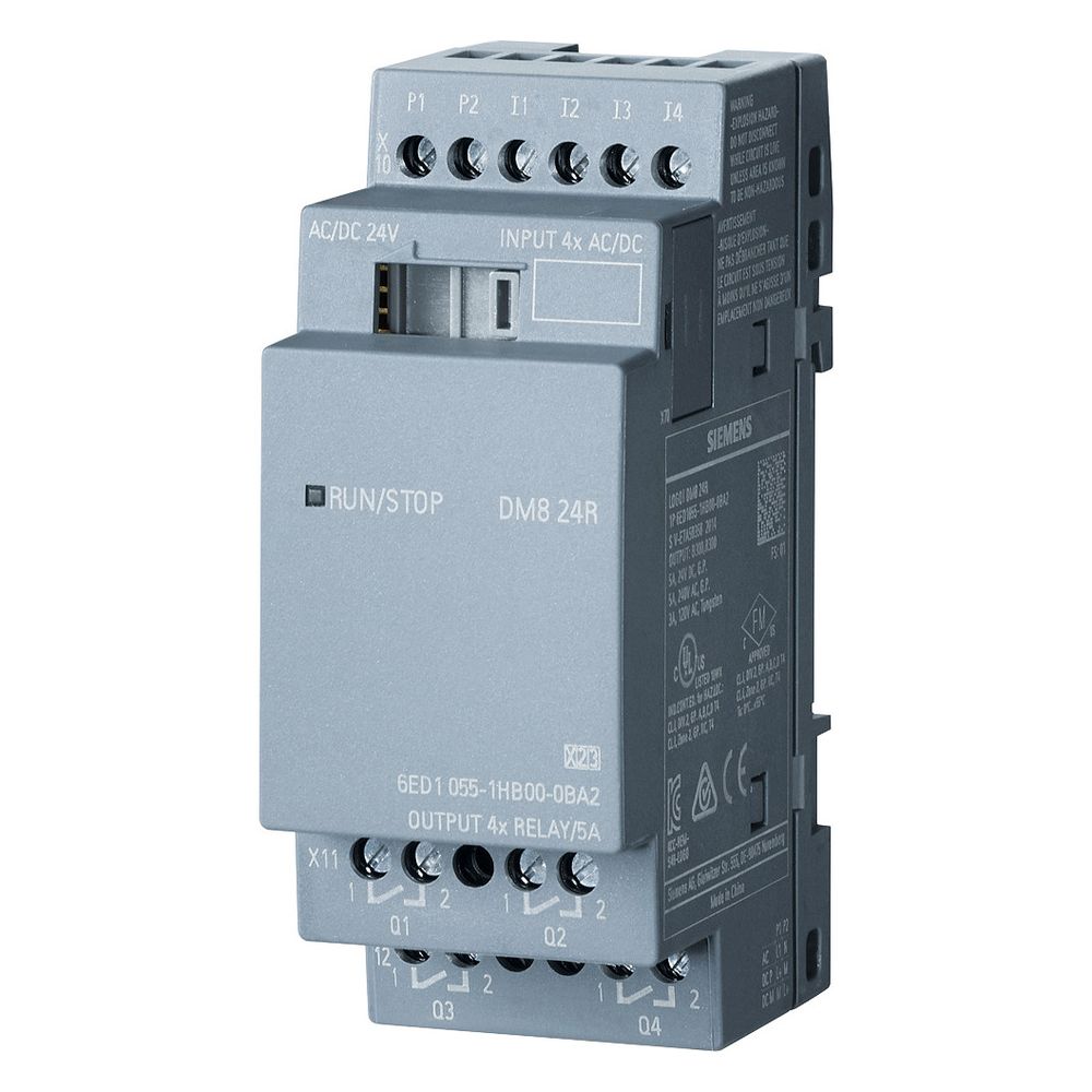 Siemens LOGO!8 DM8 24R Erweiterungsmodul 4DE/4DA Relais 2TE 90x35,5x58mm 6ED1... SIEMENS-6ED10551HB000BA2 4034106029449 (Abb. 4)