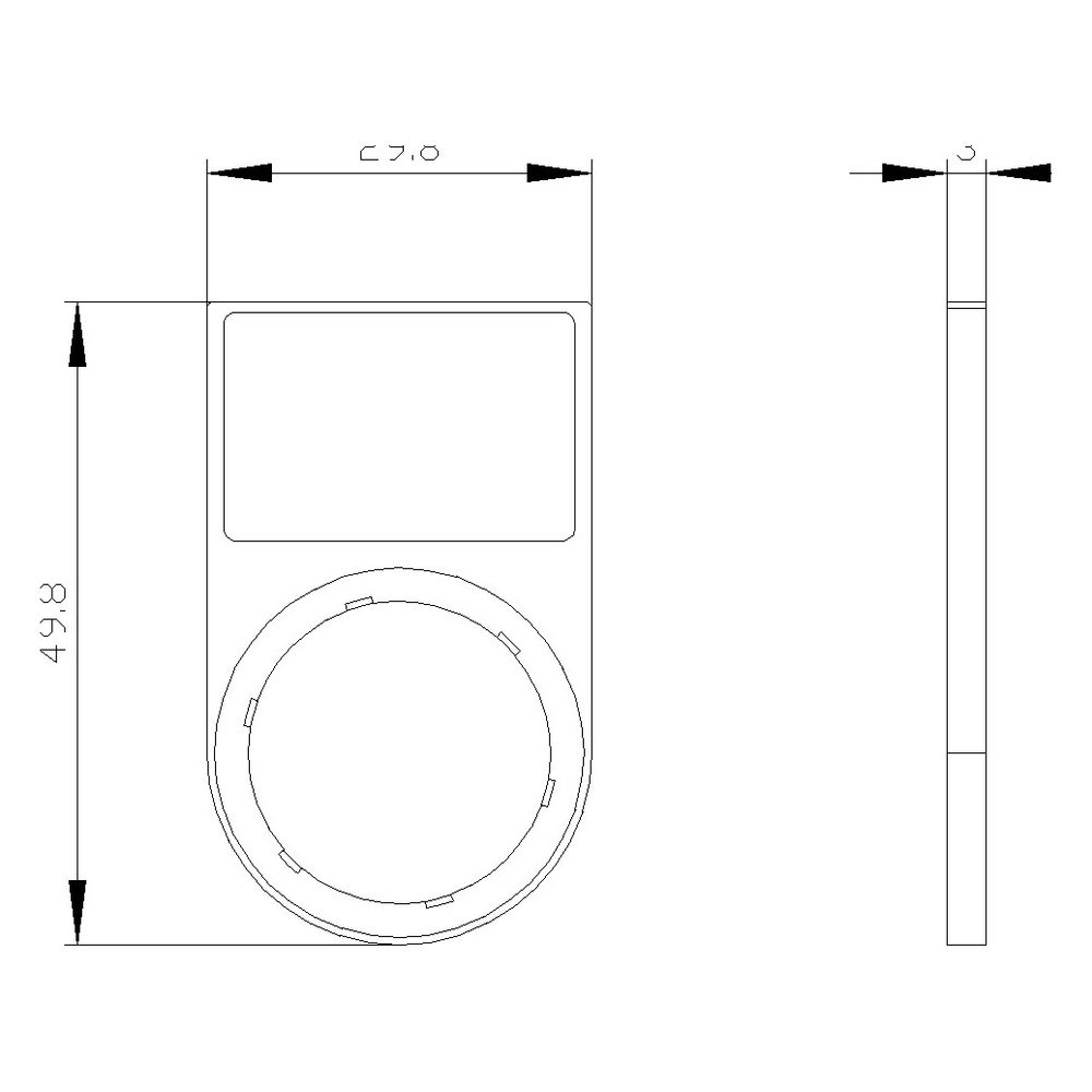 Siemens SIRIUS ACT Schildträger flach abgerundet schwarz für 17,5x27mm Schild... SIEMENS-3SU19000AH100AA0 4011209959941 (Abb. 5)