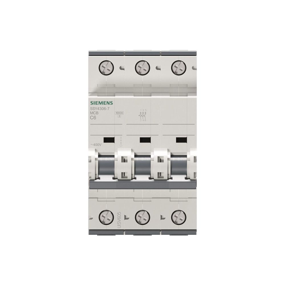 Siemens Leitungsschutzschalter 5SY4306-7 3-polig C 6A 10kA 400V... SIEMENS-5SY43067 4001869181912 (Abb. 3)