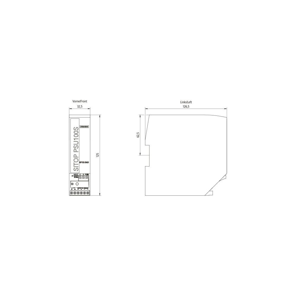 Siemens 6EP13322BA20 SITOP PSU100S 24V 2,5A gerege. Stromvers. Eing. 120/230VAC... SIEMENS-6EP13322BA20 4025515153474 (Abb. 3)