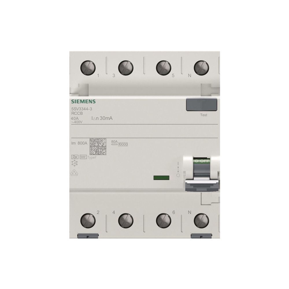 Siemens FI-Schutzschalter Siemens, 4-polig, Typ F, 40A, 30mA, 5SV3344-3... SIEMENS-5SV33443 4001869484464 (Abb. 3)