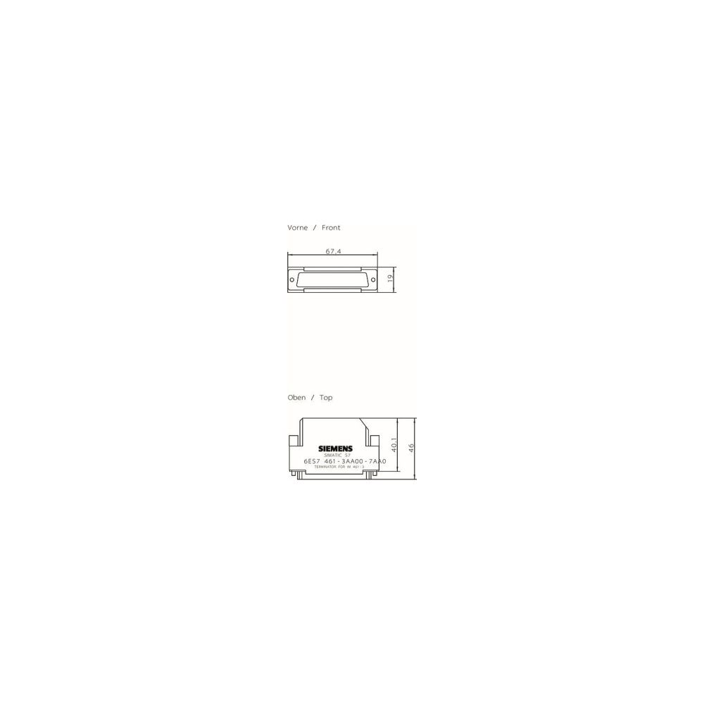 Siemens Abschlussstecker 6ES7461-3AA00-7AA0 für Empfangs-IM 461-3 6ES7461-3AA... SIEMENS-6ES74613AA007AA0 4025515129776 (Abb. 2)