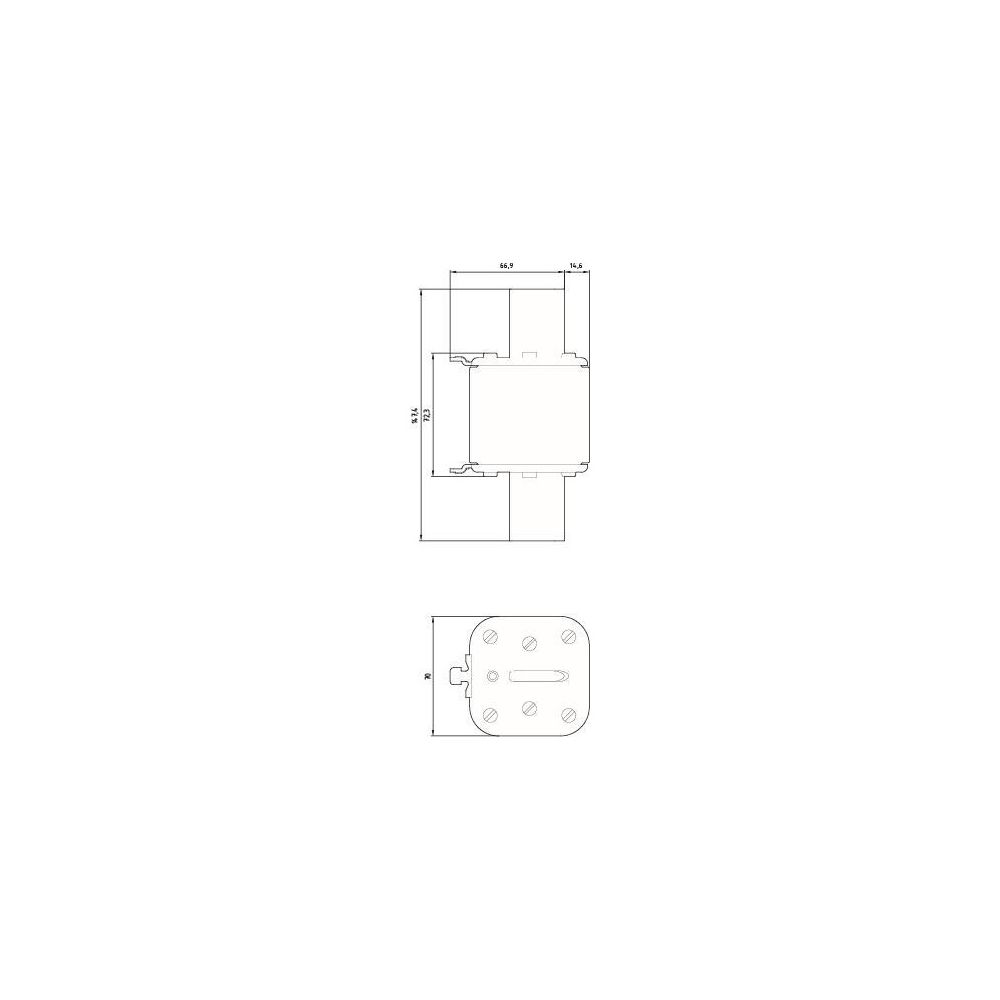 Siemens NH-Sicherungseinsatz NH3 500A 500V AC/440V DC gG mit Stirnkennmelder 3NA3365... SIEMENS-3NA3365 4001869056593 (Abb. 2)