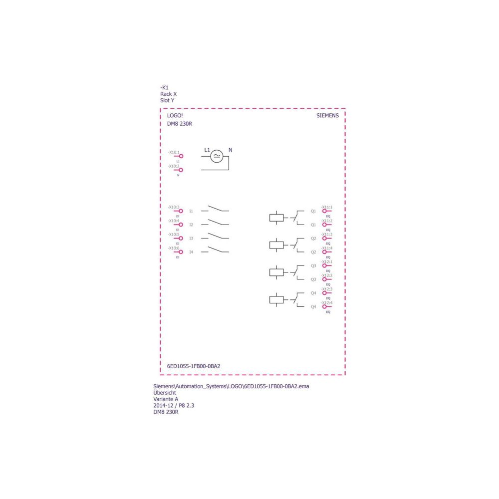 Siemens LOGO! DM8 230R Erweiterungsmodul 4 DE/4 DA Relais 230V 2TE 90x35,5x58... SIEMENS-6ED10551FB000BA2 4034106029494 (Abb. 4)
