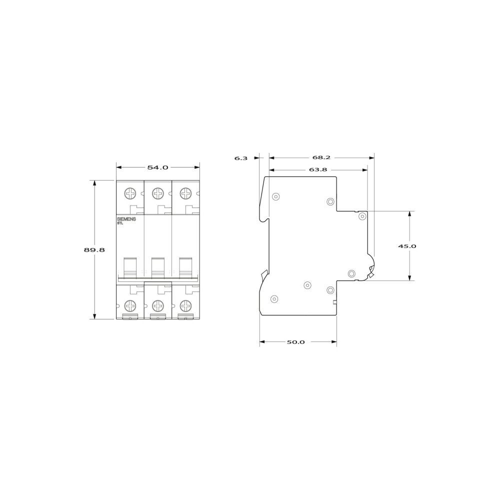 Siemens Ausschalter 5TL13631 63A 3-polig mit rotem Griff 3 TE Einbautiefe 70mm... SIEMENS-5TL13631 4001869468914 (Abb. 4)
